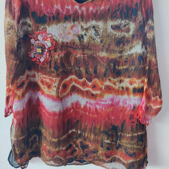PHILOSOPHY|| MULTICOLOURED TIE DIE PRINT TOP SIZE 16 - Picture 3 of 9